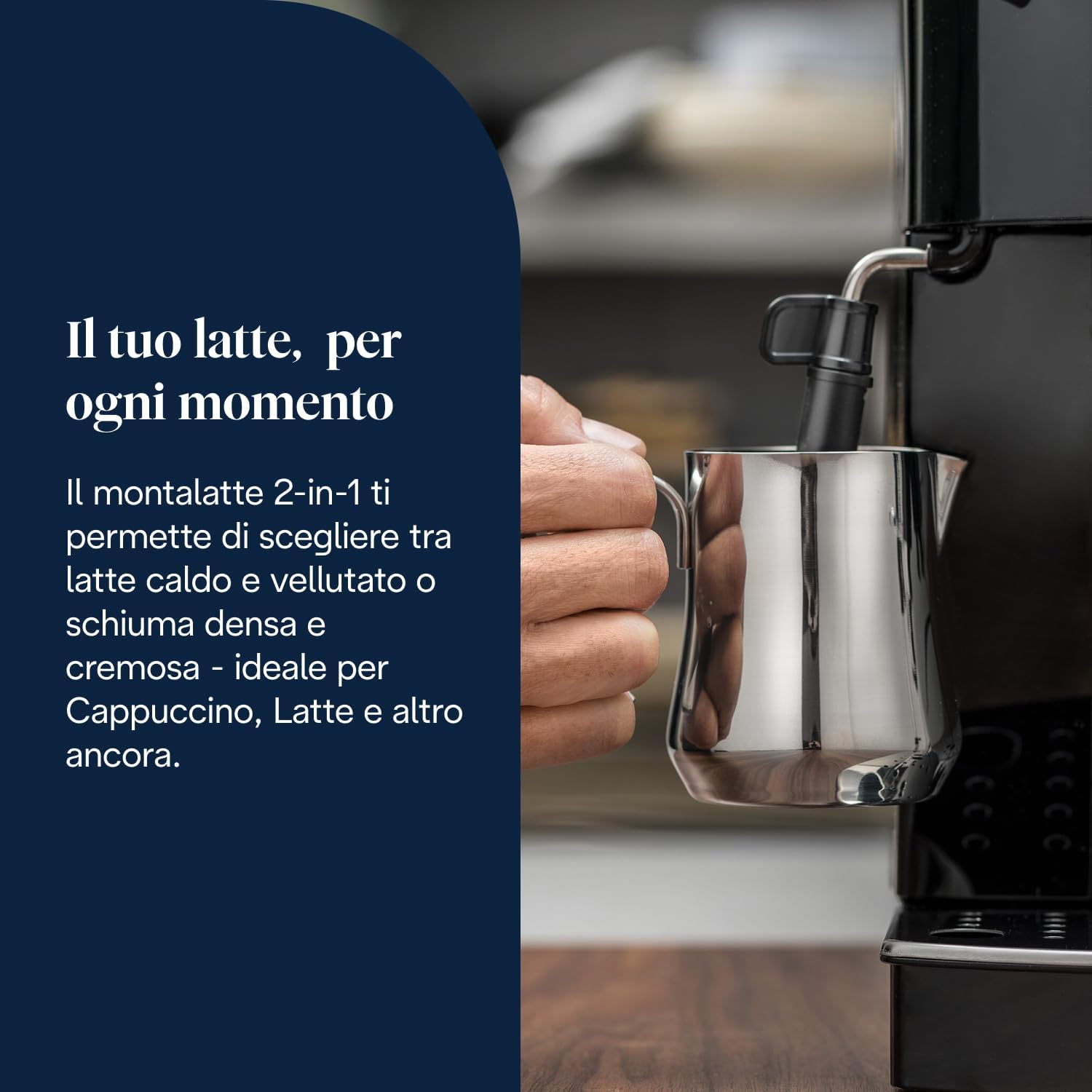 De'Longhi Perfetto Magnifica S ECAM11.112.B Macchina da caffè automatica per espresso e cappuccino, in chicchi o in polvere, con pulsanti di selezione diretta e spegnimento automatico, nera