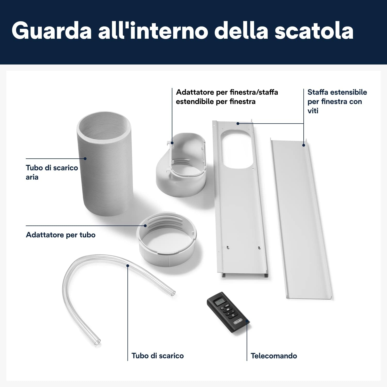 De'Longhi L'Originale Pinguino PAC EM82, Climatizzatore portatile, silenzioso, 9400 btu/h, per ambienti fino a 80 m³, funzione di deumidificazione, gas ecologico R290, classe A, timer 24H, telecomando