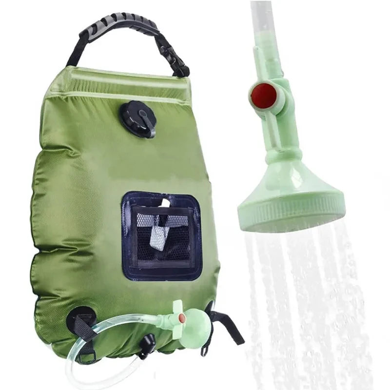 20L Solar Shower Bag Premium Outdoor Camping Solar Heating Hot Water 45°C with Removable Hose Shower Head Home Use