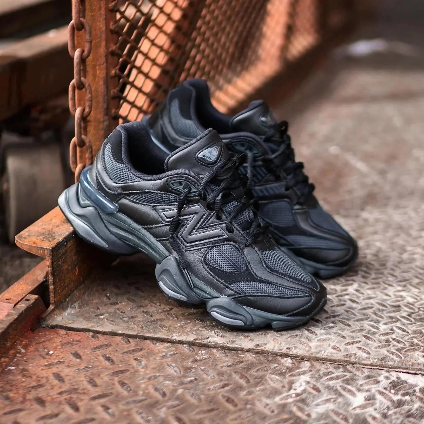 New Balance 9060 'Triple Black Leather'