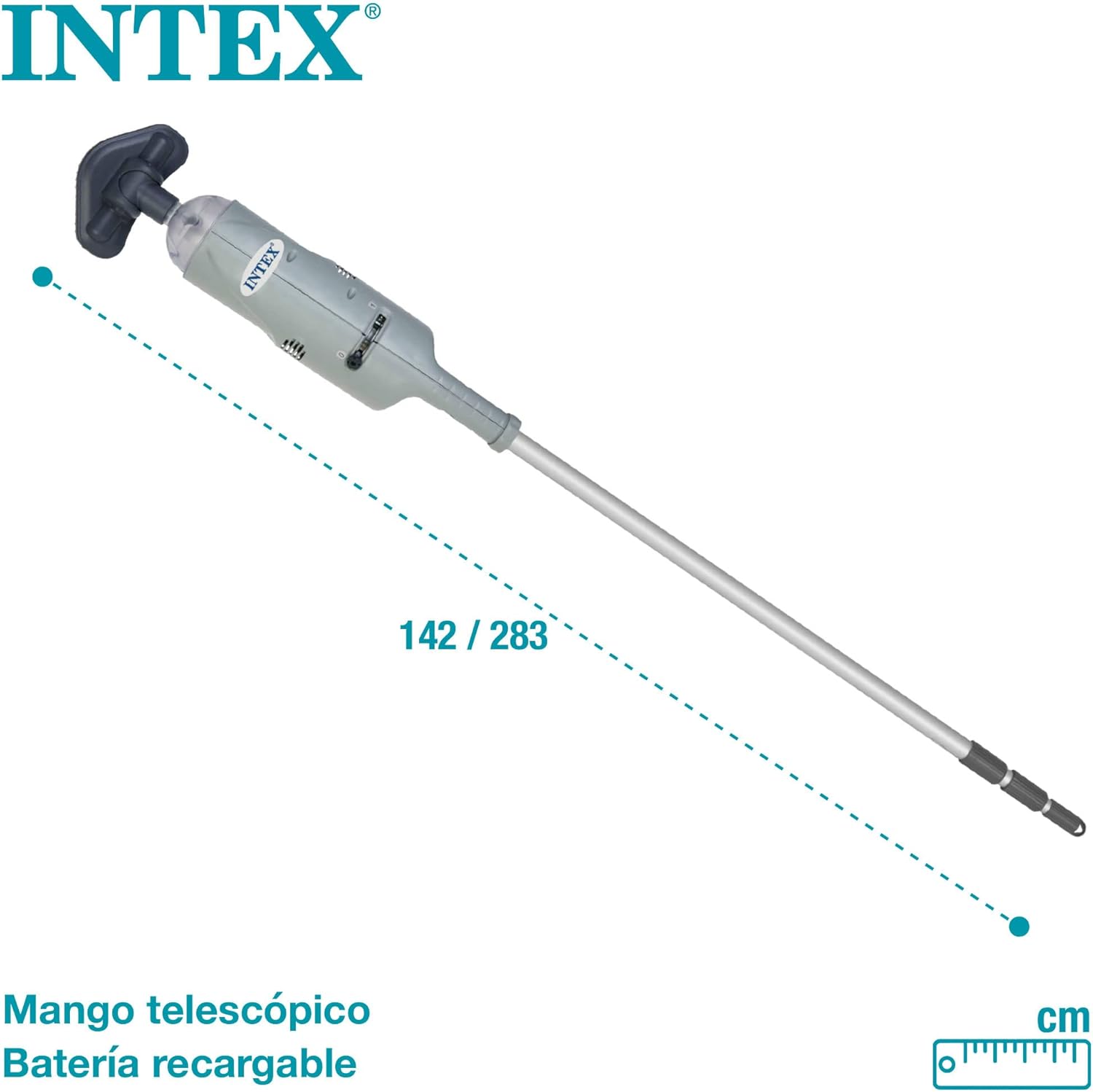 Intex 28620NP Aspiratore manuale subacqueo a batteria per piscina, grigio